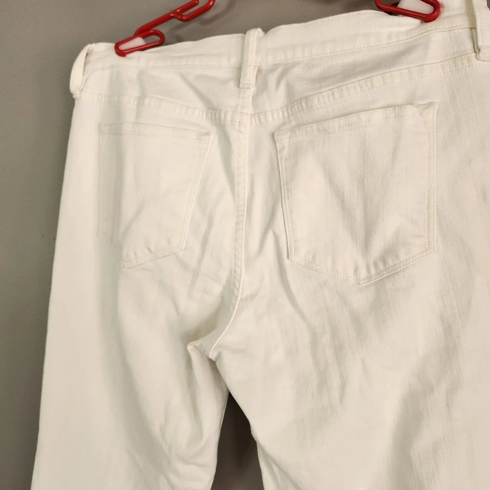J. Crew Womens White Stretch Full-length Jeans Size 31 x 30 NWT 90% cotton